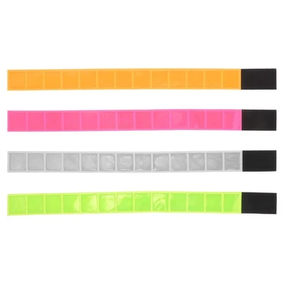 4pcs Reflective Running Gear Strap For Cycling Walking Night Running Pvc Bands - Imagen 1 de 4
