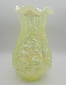 Jarrón Fenton Art Glass Topacio Iridizado Opalescente Amapola Show - Imagen 1 de 3