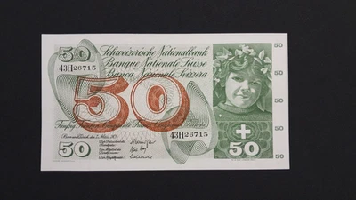 Suiza 50 Frnken 1973 sin circular Foto 1 de 2