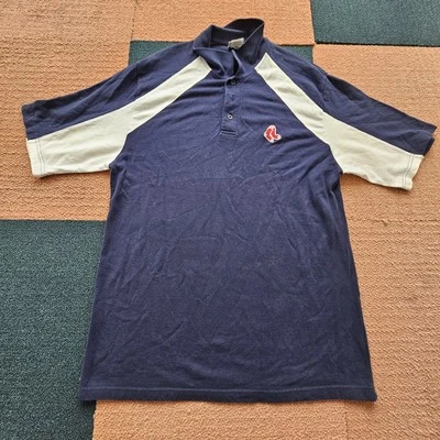 Рубашка поло Boston Red Sox мужская размер XL синяя с коротким рукавом носки для взрослых вышитые X5b - Изображение 1 из 4