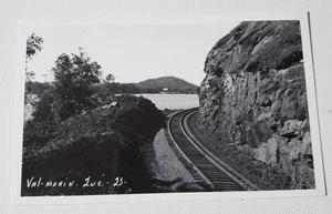 Gare VAL-MORIN Train Station CP Rail Quebec RPPC Photo Postcard - Picture 1 of 3