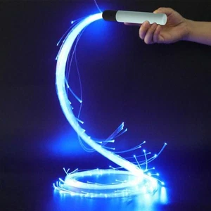 LED Fiber Optic Whip Strip Light 360° 7 Glowing Colors Flashlight Show Music   - Picture 1 of 15