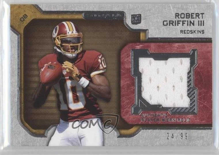 2012 Topps Strata Rookie Relics Gold /99 Robert Griffin III #RR-RG RC - Image 1 of 2