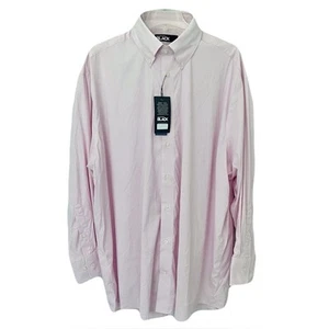 NWT Westport Black Pink Gingham Long Sleeve Button Down Shirt, Size 3XB - Picture 1 of 5