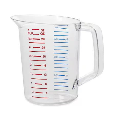 Rubbermaid Commercial Bouncer Measuring Cup 32oz Clear 3216cle