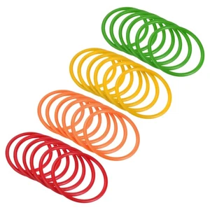 Carnival Ring-Toss Rings 8cm ID, 24 Pack Plastic(Green, Orange, Red, Yellow) - Picture 1 of 5