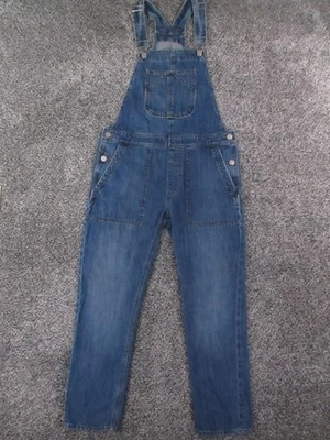 GAP Denim Overalls Womens XS Blue Cropped Slouch Adjustable Straps Pockets 31x26 - Image 1 of 4