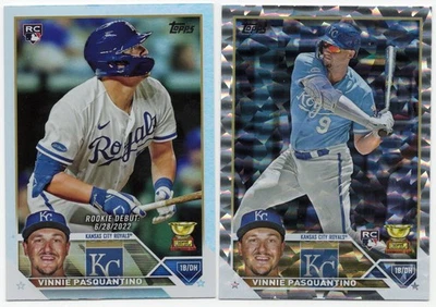 2023 Topps Update Vinnie Pasquantino Silver Crackle + Rainbow Foil Rookie RC - Image 1 of 2