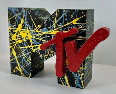 Vintage Original MTV Music Television 3D Logo Sculpture - Image 1 of 4