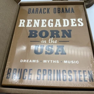 PRESIDENT BARACK OBAMA BRUCE SPRINGSTEEN SIGNED!!! RENEGADES DELUXE ED -46-19 - Picture 1 of 11