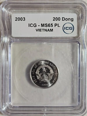 Vietnam 200 Dong 2003 ICG MS 65 PL - Image 1 of 2