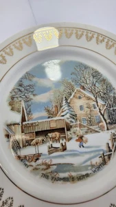 4er Set Currier & Ives 1978 Winterszenen Teller 8-1/4" Durchmesser SCHÖN - Bild 1 von 20
