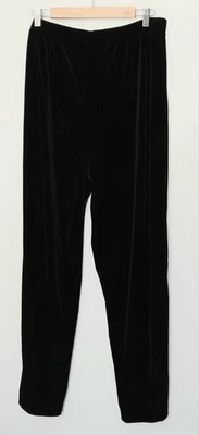 Pantalones Artísticos Usables Bob Mackie Para Mujer Talla 1X Negro Elastizado Terciopelo Pullon Usado Foto 1 de 4