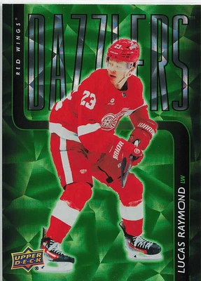 2025-26 Upper Deck Series 1  GREEN DAZZLERS  Lucas Raymond  SP - Image 1 of 2