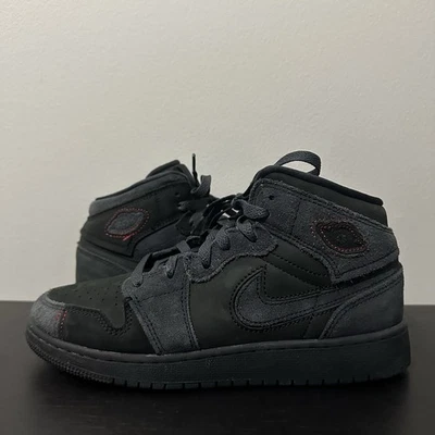 Air Jordan 1 Mid SE Craft GS Dark Smoke Red Youth Size 5.5Y FQ7742-001 Sneakers - Image 1 of 4