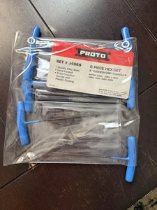 PROTO USA Set # J4969 Metric T-Handle 6-Piece Hex Key Set 2-6mm (FREE SHIPPING) - Picture 1 of 4