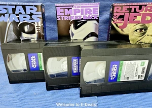 1995 Star Wars Trilogy THX Widescreen Edition 3 VHS Tapes Box Set Vintage - Picture 1 of 12