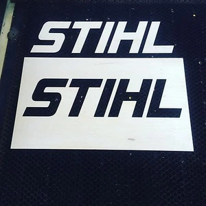 STIHL Logo Stencil Decal CHAINSAW PowerTools LEAF BLOWER STIHL HEDGE TRIMMER - Picture 1 of 4