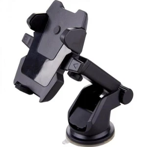 Black 360 Rotatable Car Windshield Suction Cup Mount Holder for All Smart Phones - Picture 1 of 6