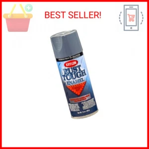Krylon K09206007 'Rust Tough' Battleship Gray Rust Preventive Enamel - 12 oz. Ae - Picture 1 of 2