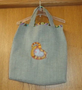 Upscale shopping TOTE BAG - Carpet bag plush upholstery fabric, cotton lined - Picture 1 of 3