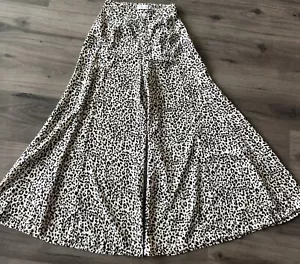 Petal & Pup Leopard Animal Print Wide Leg Pant Size 2 - Picture 1 of 5