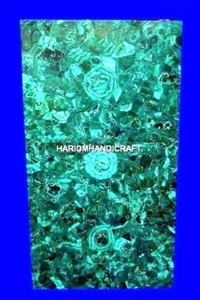 6'x3' Green Malachite Stone Dining Table Luxury Random Gemstone Countertop Decor - Picture 1 of 9