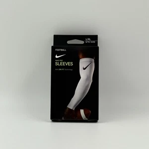 Nike Pro Adult Football Arm Sleeves With Dri-FIT Technology White Size L/XL New - Picture 1 of 1