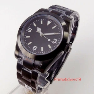 Full Black PVD 36/39mm Automatic Men Watch PT5000 NH35A Movement Screwdown Crown - Picture 1 of 5