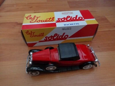 1/43 SCALE HACHETTE SOLIDO CLASSIC 1935 DUESENBERG J SPIDER RED DIECAST CAR - Image 1 of 3