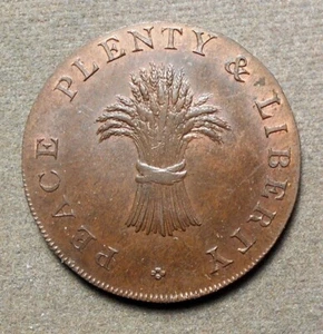 ND GB Halfpenny Cambridgeshire-19a Cambridge Conder Token, unc, copper, wheat sh - Picture 1 of 2
