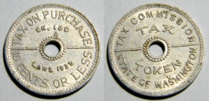 Token de impuestos de Washington de 1935 leyes (02393) - Imagen 1 de 3