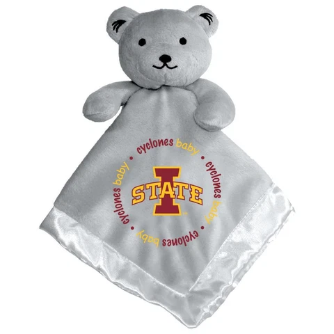 Iowa State Cyclones Gray Security Bear Baby Blanket [NEW] Plush Teddy Stuffed Cover