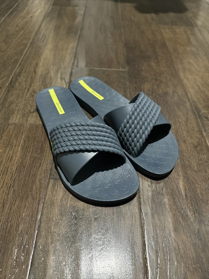 Ipanema Crossover Slides Blue Size 9 Made In Brazil - Image 1 of 4