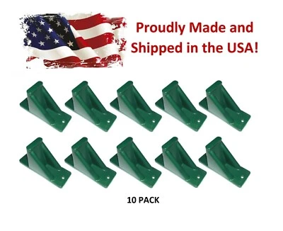 JSP MANUFACTURING® Green Plastic Mini Roof Snow and Ice Guard-10 PACK | Stop Sliding Snow Buildup