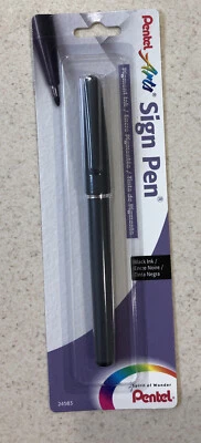 Pluma para letreros Pentel Arts, tinta pigmentada negra ST150BPA Foto 1 de 4
