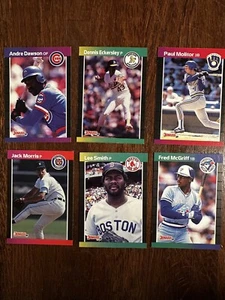 1989 Hall Of Fame Baseball Card Lot (Molitor, McGriff, Smith, Dawson, Morris, +) - Picture 1 of 2