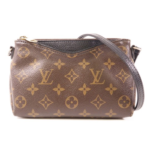 LOUIS VUITTON（LV） Borsa a tracolla pochette Louis Vuitton LV GHW Pallas M41639 monogramma marrone nero