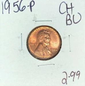 1956-P LINCOLN WHEAT CENT ~ CH/BU ~BEAUTIFUL COIN~ - Picture 1 of 2