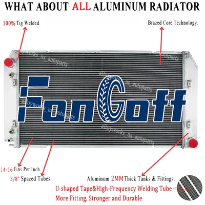 3 Core Radiator Fit 1994-2000 1997 Chevy GMC C/K 2500 3500 1500 6.5L V8 DIESEL Foto 1 de 4