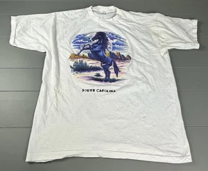 T-shirt vintage punto singolo Wild Horse South Carolina taglia XL - Foto 1 di 12