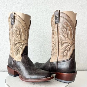 Botas de Vaquero Rod Patrick Para Hombres 10AA Antiguas Moca Bisonte Marrón Western Puntera Roma - Imagen 1 de 11