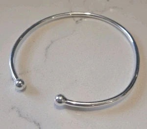 999 Fine Silver Cuff Bracelet – 16.38g Solid Pure Silver Minimalist Open Bangle - Picture 1 of 4