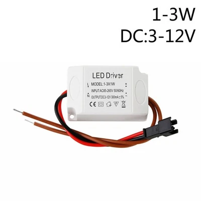 3W 12W 18W 36W LED Driver Transformer AC 110V 220V DC 12V 24V 300ma - Image 1 of 4