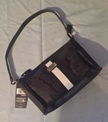 Tommy Hilfiger Cartera Bolso de Mano Mujer Negro Blanco Bolso de Hombro Nuevo Con Etiqueta Foto 1 de 3