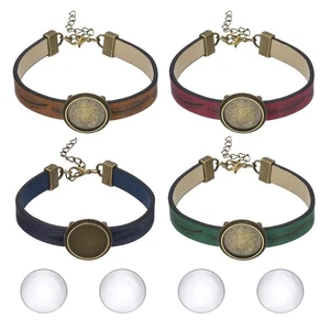 Bracciale Vuoti per Creazione Gioielli 4pz 18mm Verde/Rosso/Blu/Arancione/Bronzo - Foto 1 di 7