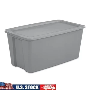 50G Plastic Storage Bin Stackable Tote W/ Snap-on Lid Home Organization New - Picture 1 of 22