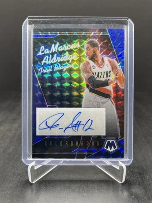 2024-25 Panini Mosaic LaMarcus Aldridge Colorgraphs Auto Blue 18/35 #COL-ALD - Image 1 of 2