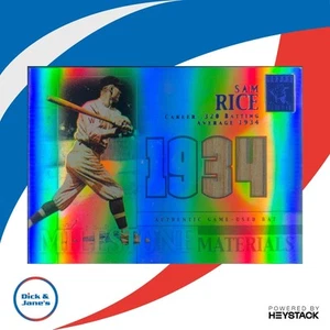 2002 Topps Tribute Sam Rice Milestone Materials Season Bat 29/34 Washington - Picture 1 of 10