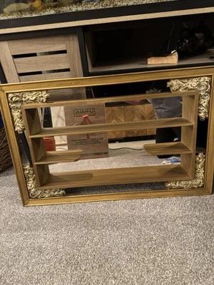 Vtg. Mid Century Modern Illinois Moulding Co Shadow Box Mirror Wall Shelves - Image 1 of 2